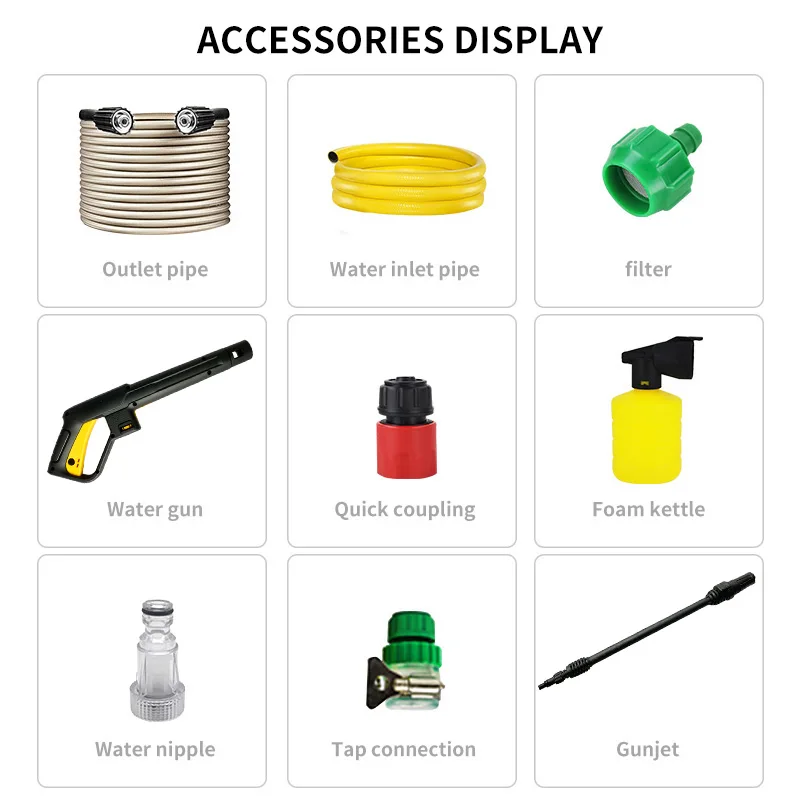 2000W 150 Bar Portable Good Quality Car Wash Machine High Pressure Washer