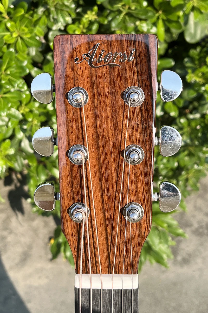China Aiersi Brand Oem Odm All Lindenwood Body Steel String Acoustic Guitar Custom Brand Folk Travel Musical Instrument for Sale
