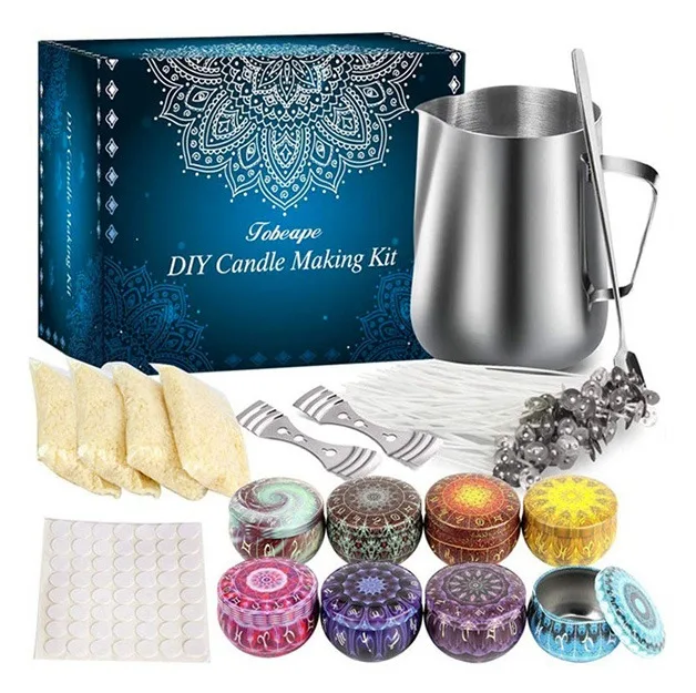 New 2022 DIY Candle Set Soy Wax Candles Making Kit Supplies