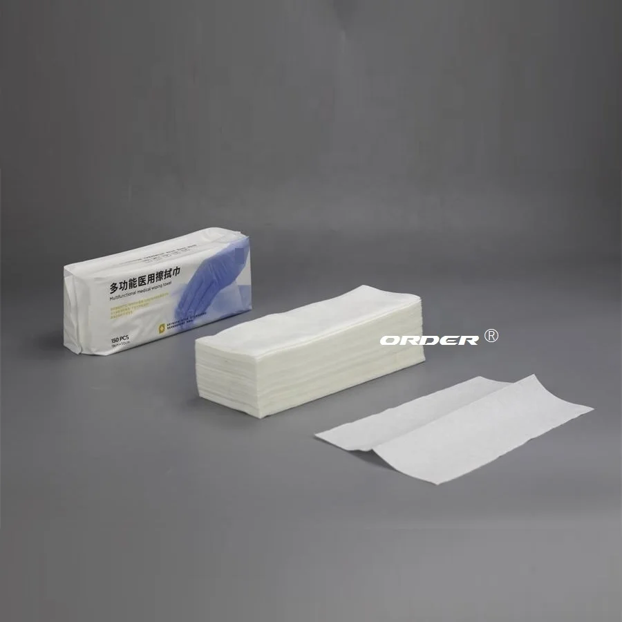 Hospital medical surgery patcent Spunlace non woven disposable dry hospital cleaning rags wipes