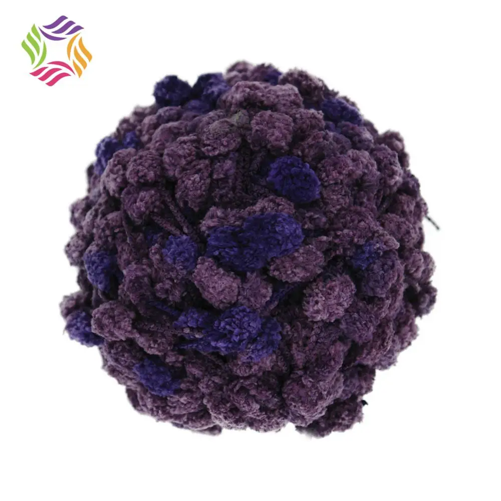 
Polyester pompon yarn is a popular baby yarn for crocheting blanket 