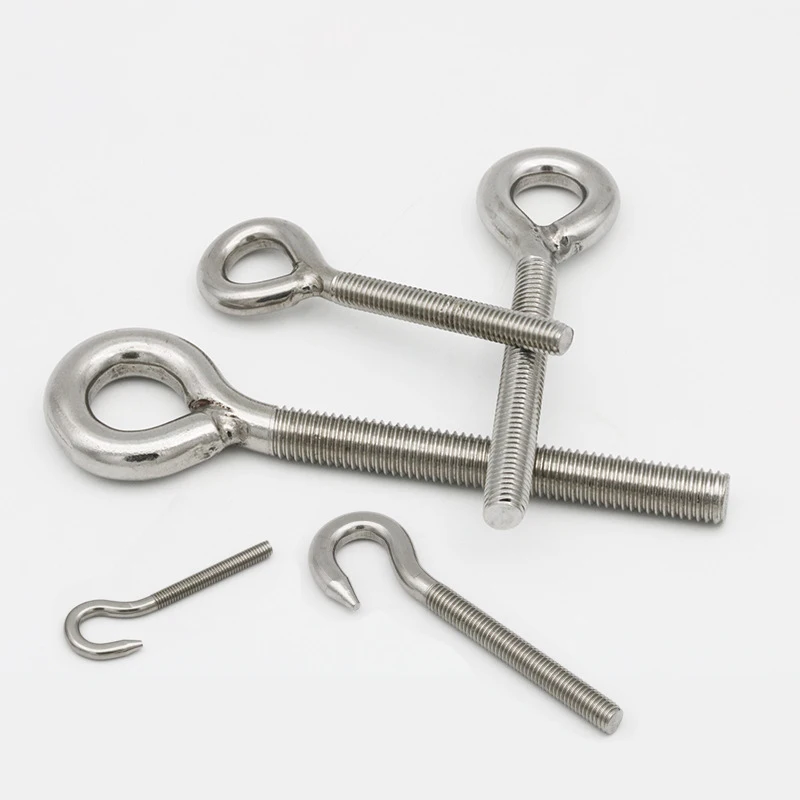 DIN444 Full threaded 304 stainless steel eye bolt M5 M6 M8 M10 M12 with nut