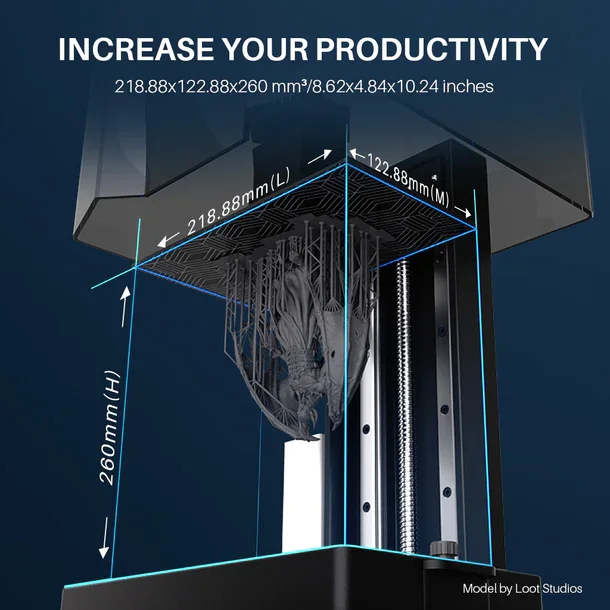 Saturn 3 Ultra 10-inch 12K Mono LCD Linux OS with Auto Grade 3D ResinPrinter User-Friendly Structure