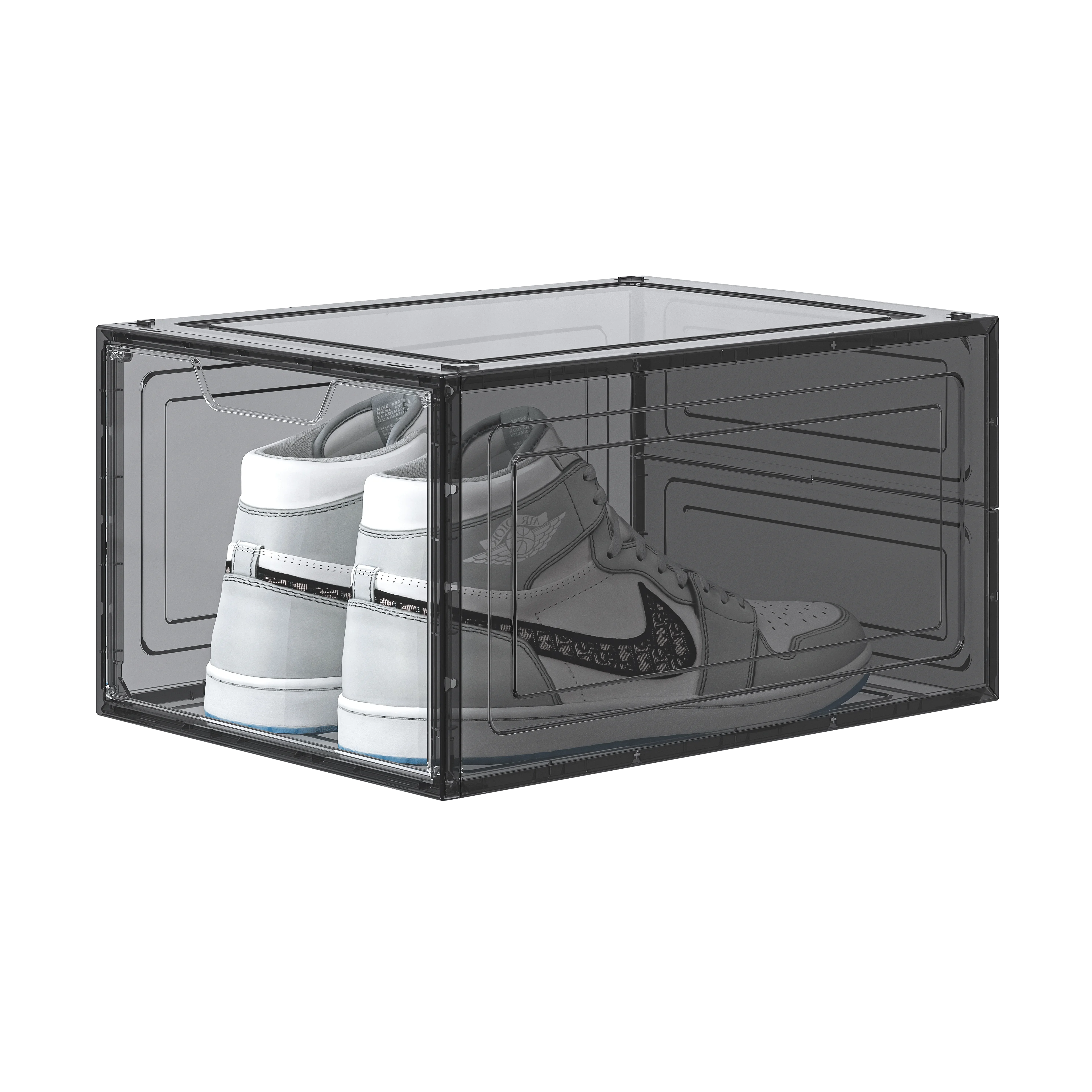 Clear Plastic Stackable Shoe Organizer For Closet Shoe Rack Sneaker Container Bin Holder Plastic Shoe Box