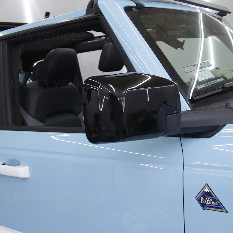 High quality accessories ABS Rear View Rearview Mirror Wing Cover Trim For Ford Bronco 2/4 door 2021 2022 2023