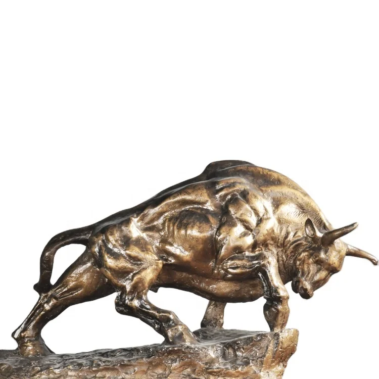Life size bronze strong cattle statue metal bull sculpture for outdoor decoration
