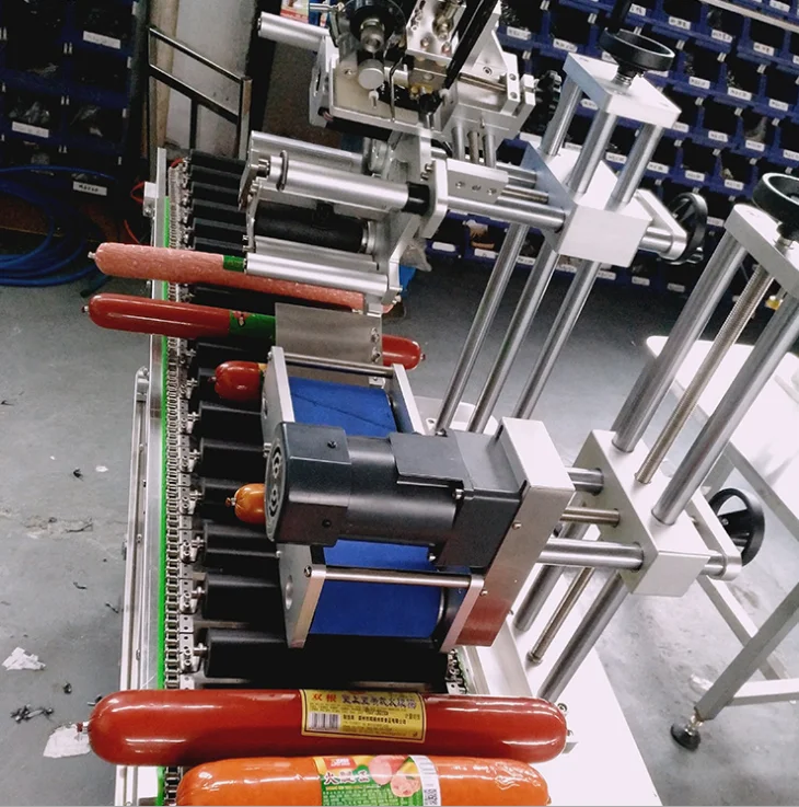 Speed 180pcs/min   automatic sausage labeling machine