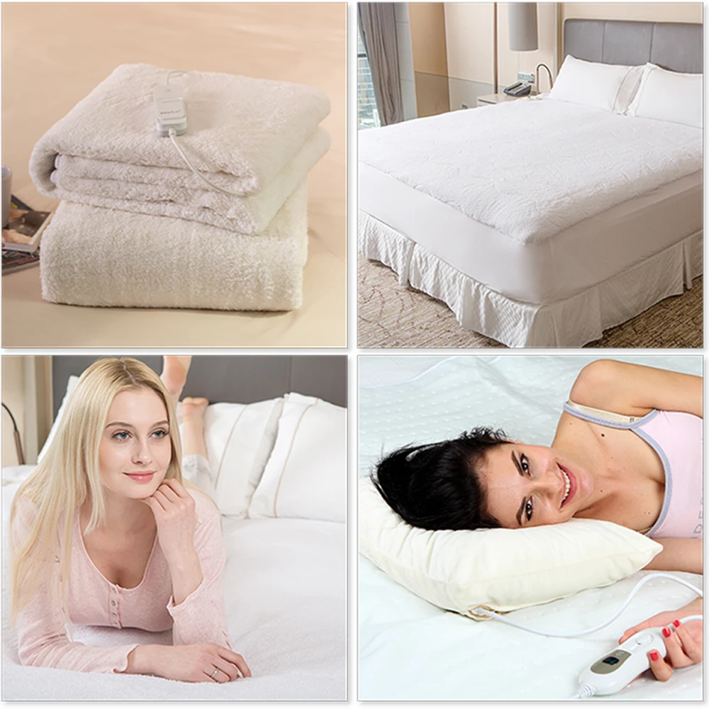 Type C/J/F uk us au plug electric heating under blanket mattress pad for bed