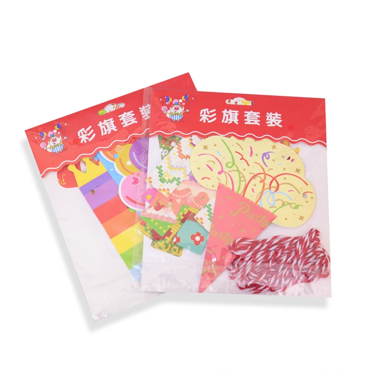 Hot sale party letter pull flag birthday mustache banner