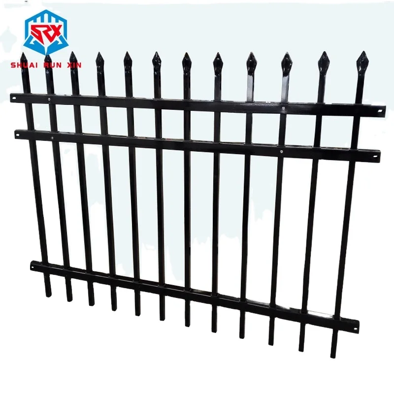 iFlat-Topped Cast Iron Swimming Pool Fence Durable Home Fencing Trellis and Gates Product Wrought Iron Fence