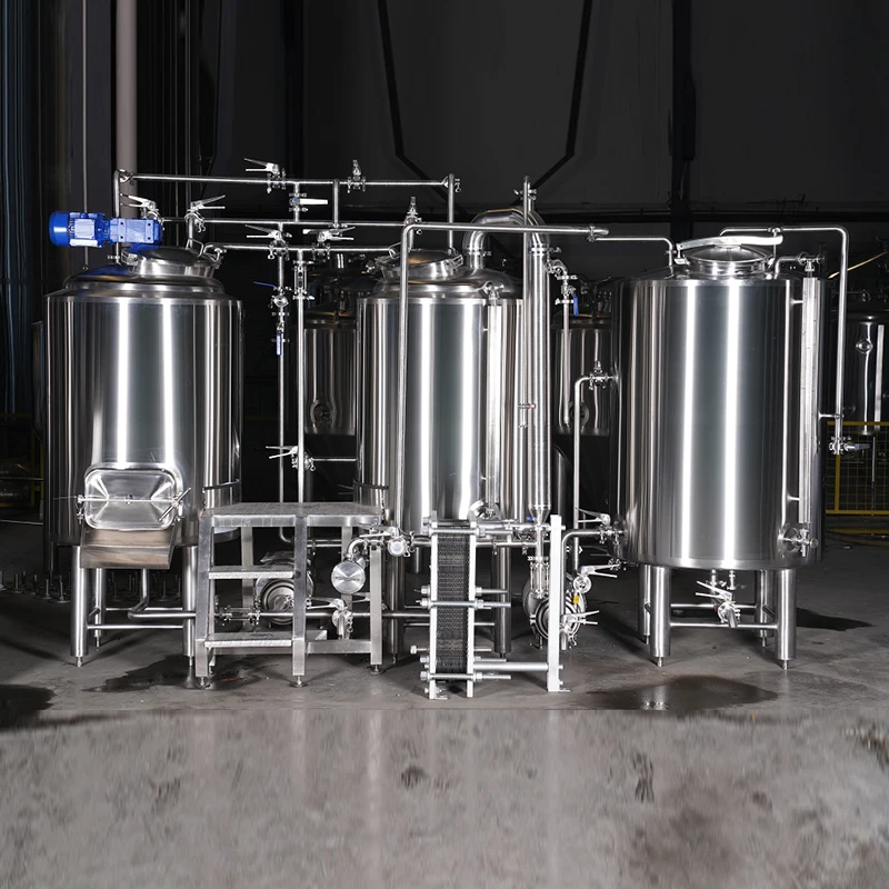 5BBL 8BBL steam heated brewhouse with mash lauter tun kettle whirlpool tanks for taproom brewpubs