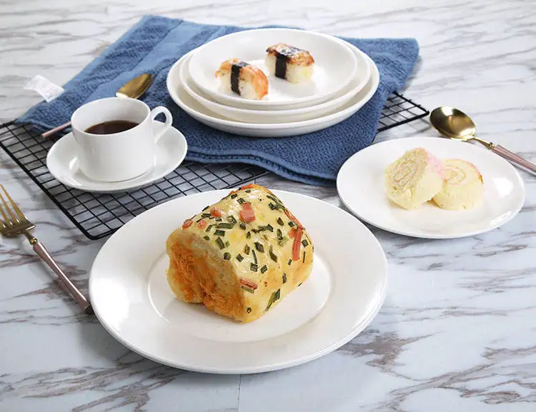 top quality bulk dishes porcelain appetizer white dinner ceramic wedding plates for restaurant