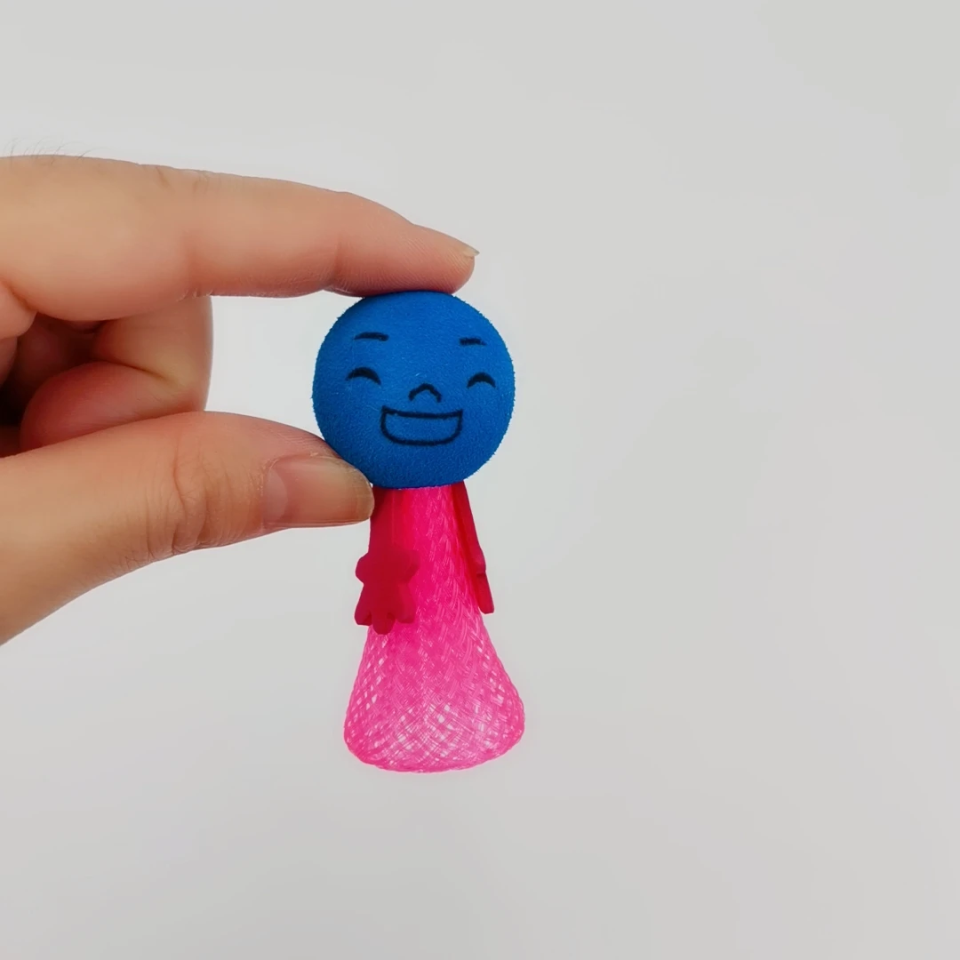 
Creative and novel plastic cute cartoon bounce elf expression doll 