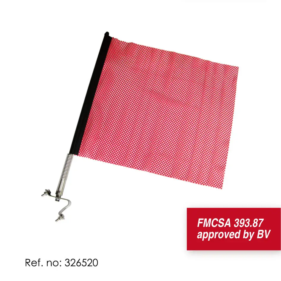 FMCSA 393.87 approved Mesh Safety flag with stainless steel rod