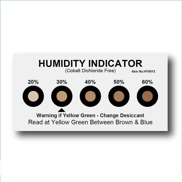 Cobalt free 9 dots humidity indicating desiccant price Humidity Indicator Card