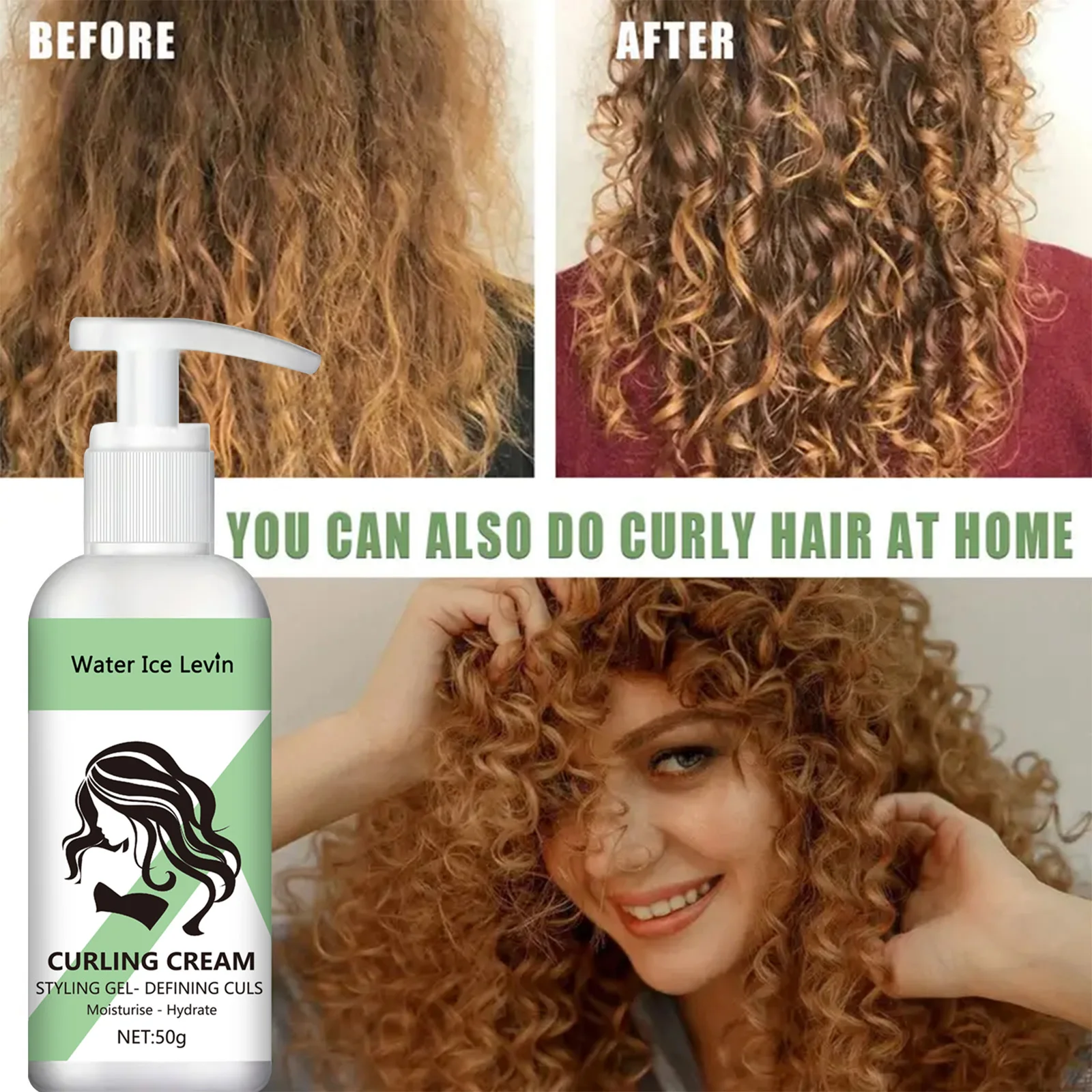New product press curly hair foam mousse styling mousse plump and moisturizing curly hair gloss and curl control