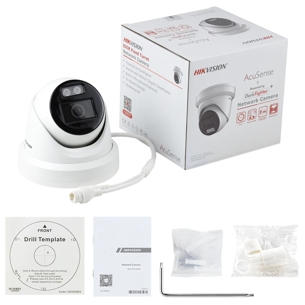 DS-2CD2346G2H-I 2k security cameras home cctv camera prices 4mp Fixed Turret Darkfighter Network Camera