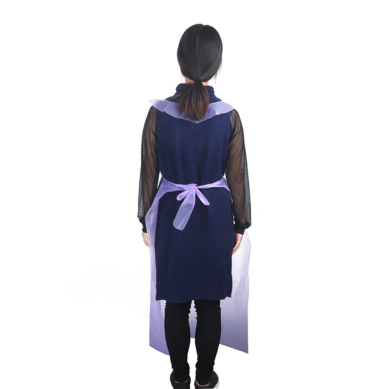 Transparent Custom Waterproof Disposable Pe Plastic Apron Medical