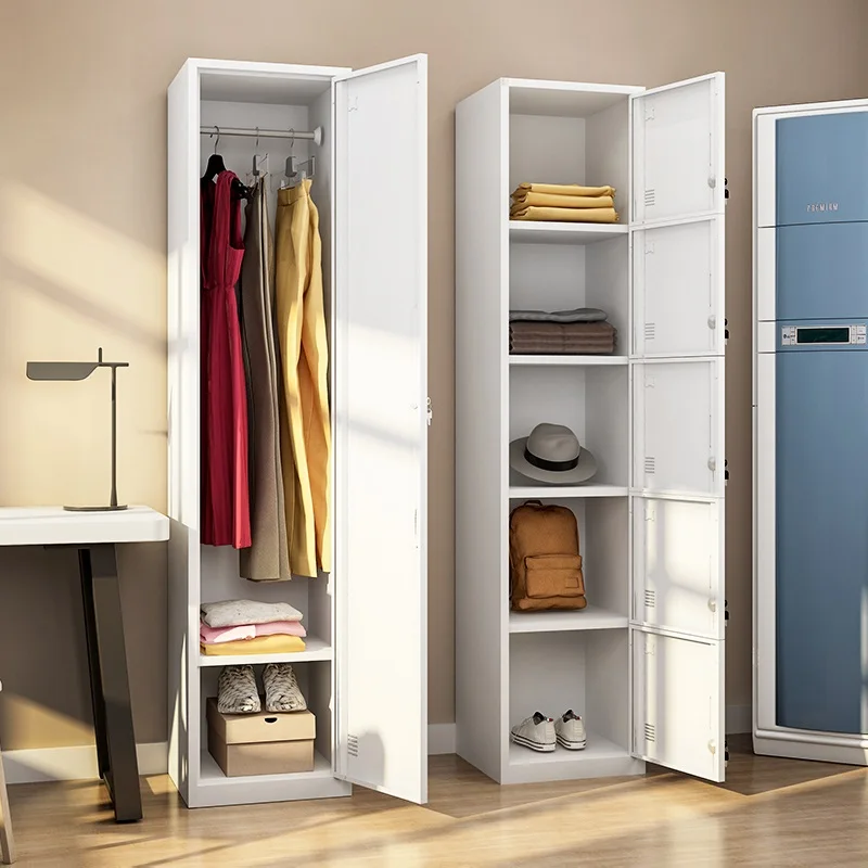 Morden Design 5 Door Locker Metal Staff Wardrobe Hanging Clothes Storage Locker Cabinet Metal Steel Tube Wardrobe Locker
