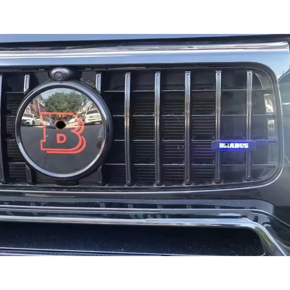 Modified Black Center Mesh Labeling Body Monograms emblem grill logo amg For Mercedes Benz G350 G500 G550 G63 AMG B Style