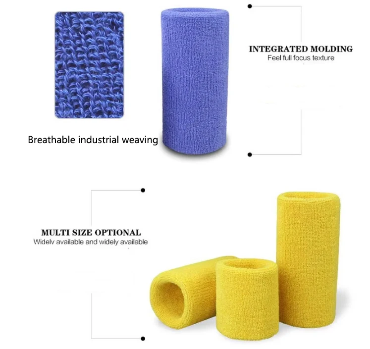 Custom OEM Men Women Athlete Kids Baseball Plain Running Basketball Wrist Wweat Band Sweatband