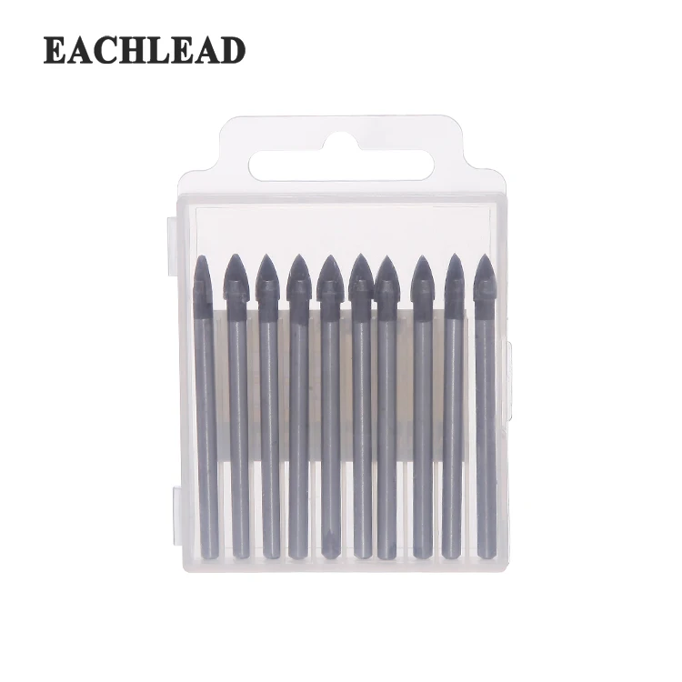 
High Quality Round Shank Triangle Head Shape Painted Spraying Glass Drill Bit For Tile 