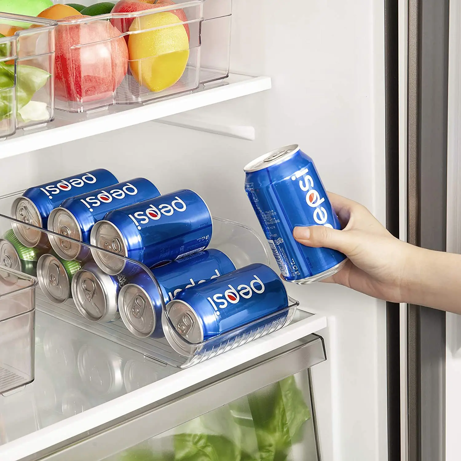 Набор из 12 прозрачных контейнеров для пищевых продуктов акриловый прямоугольный контейнер хранения холодильника органайзер органайзеров
