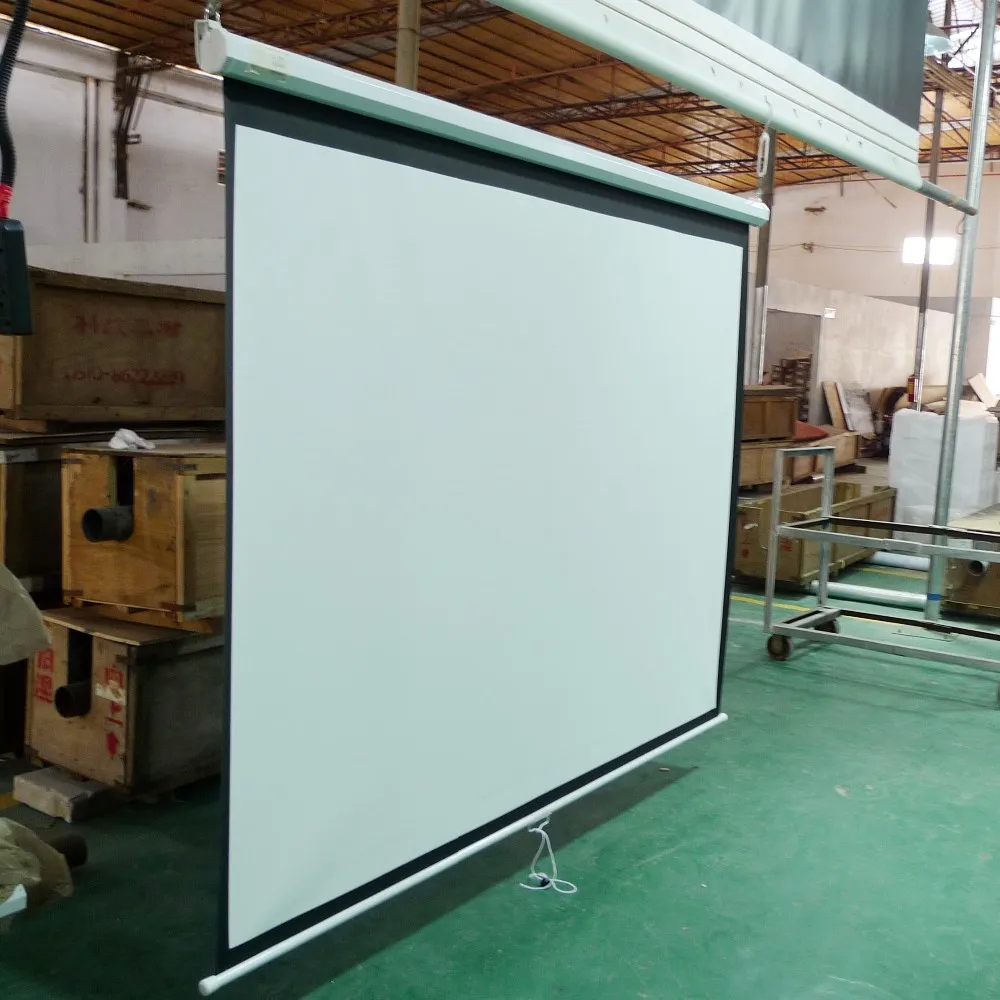 projection screen high quality pull up/pull down projector screen 120inch manual movie screen for home cinema