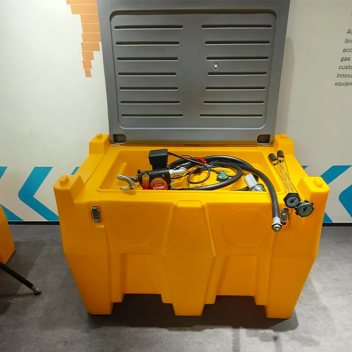 480L Polyethylene tank for Diesel  fuel transport equipped with a fuel transfer unit