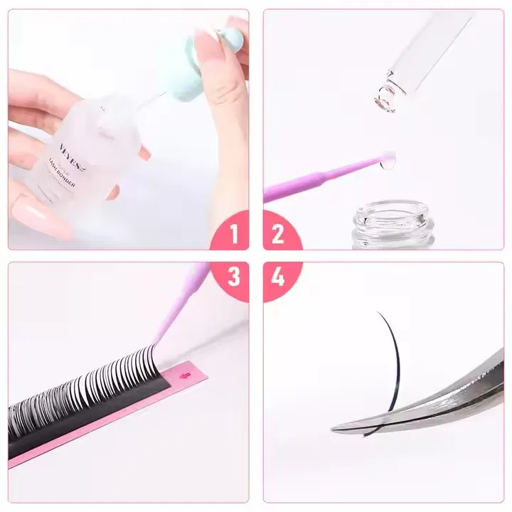 Pre-treatment 15 ml Lash Glue Bonder Pink Matte Bottle Super Primer And Bonder for Lash Extensions