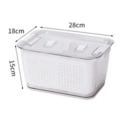 Multifunctional Plastic Kitchen Vegetable Basket Storage Organizer Stackable Refrigerator Baskets with Lids