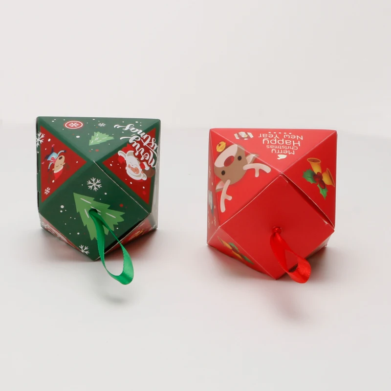 2023 custom single cupcake paper box for tree christmas crackers advent calendar packaging gift box