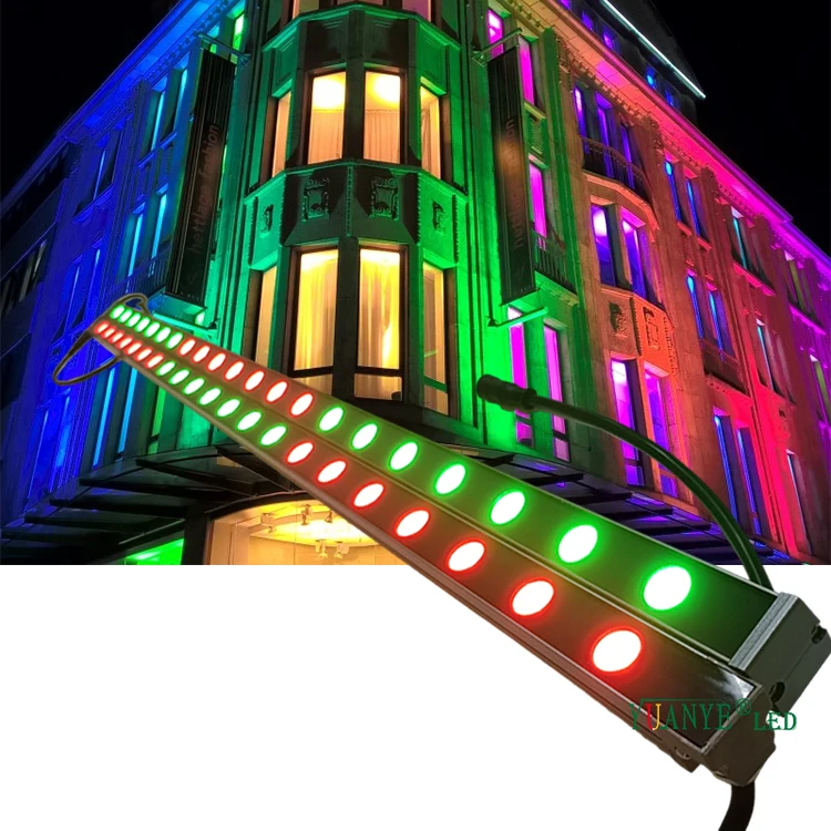 Slim Bar Light 25mm 28mm 3.3ft 1m Three Pixels DMX512 RDM Wall Washer Outdoor Standing 21 Leds Rgbw Under Cabinet