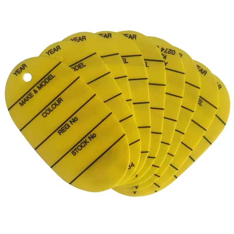 Hot selling custom oval shaped car service key label can be rewritten and written
