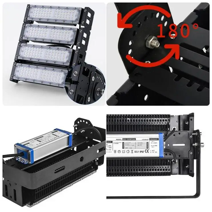 outdoor IP66 Stadium exterior slim reflector 200w 250 300w 400w 500w 100w slim led flood light
