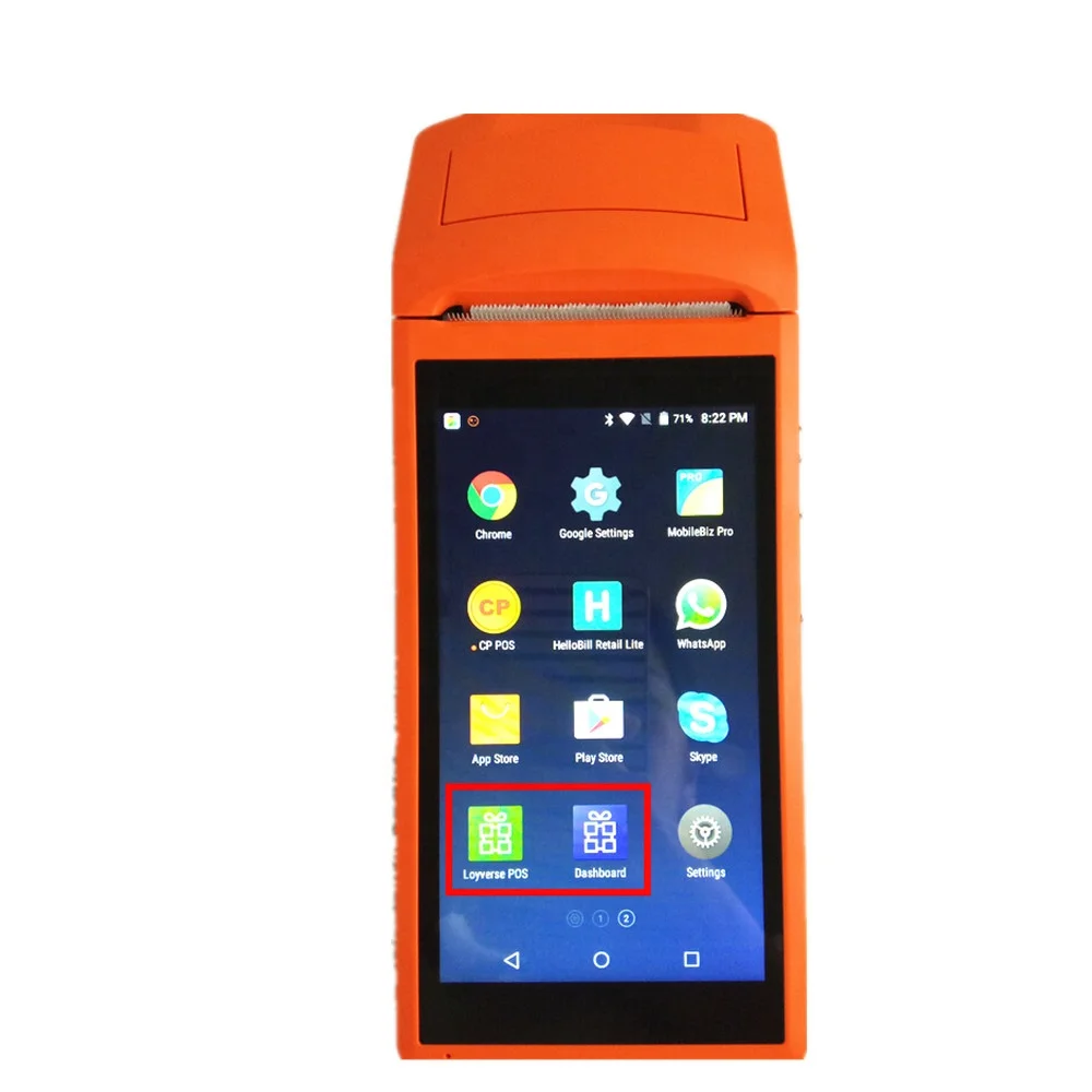 JEPOD JP-Q001 Portable PDA Android 3G Mobile PDA POS System with Built in Printer Wifi Barcode Scanner