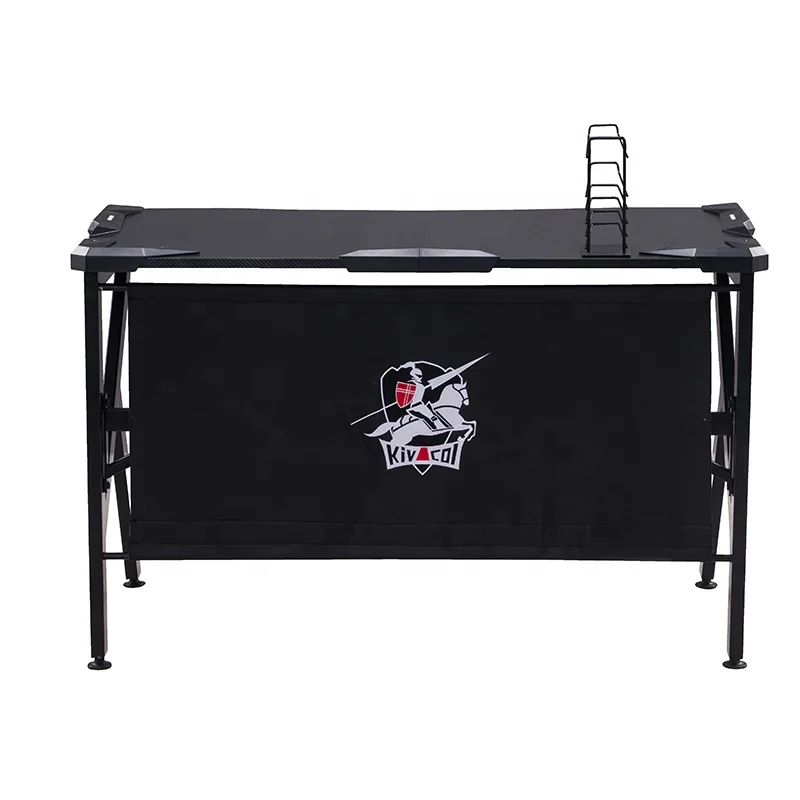 2023 Hot Selling  Good Quality PC Computer Gaming Desk Gaming Table With Wire  Earphone Support