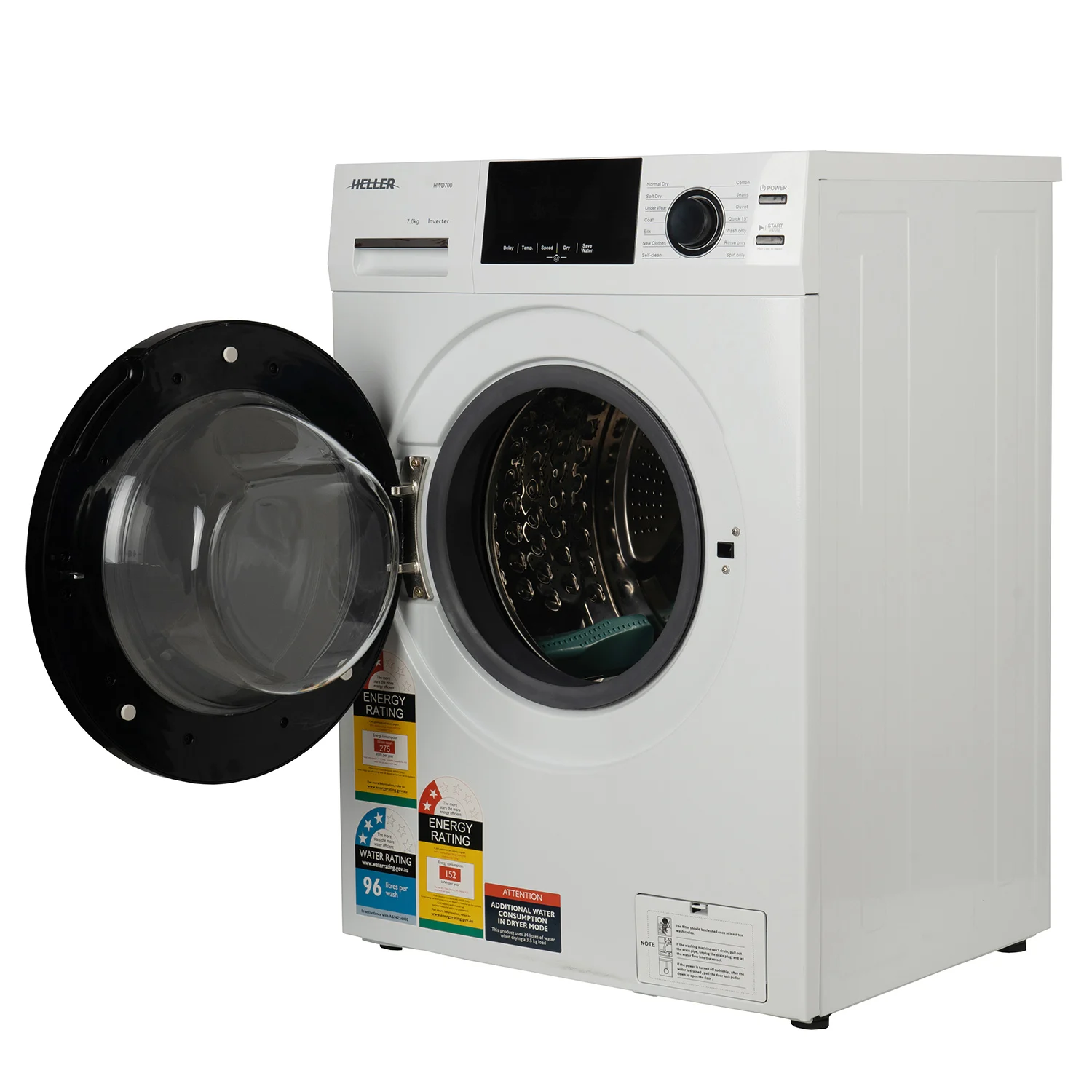 automatic washing machines with washing function and dryer