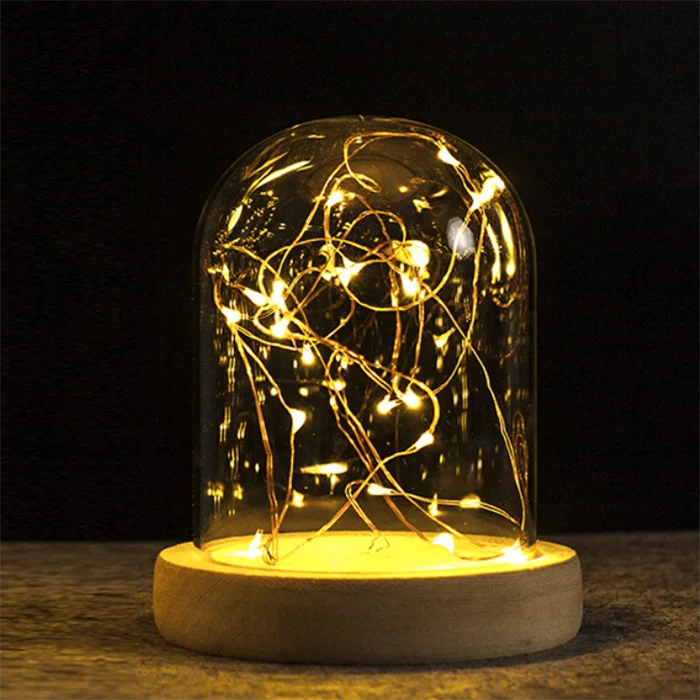 Стеклянный купол со светодиодными лампами и пультом дистанционного управления