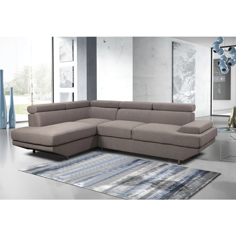Tianhang upholstery furniture living room sofa U shaped corner sleeper gray fabrics sofa bed with storage