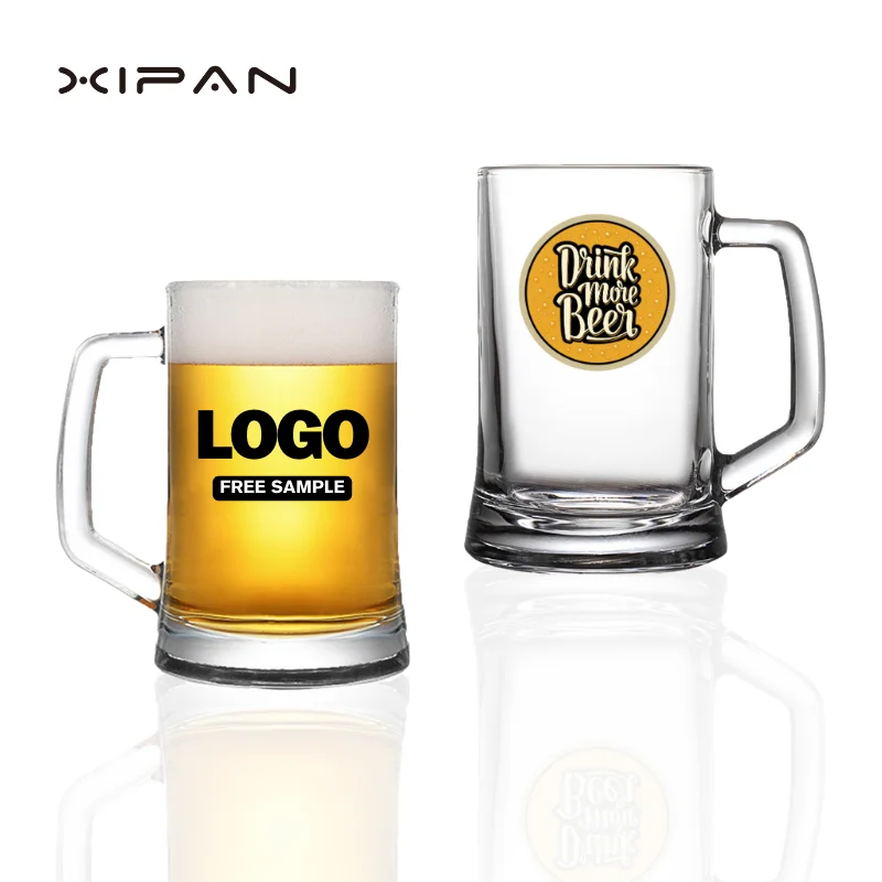 Wholesale 650ml Beer Mug high quality best selling large glass cup beer mug with handle beer stein glass