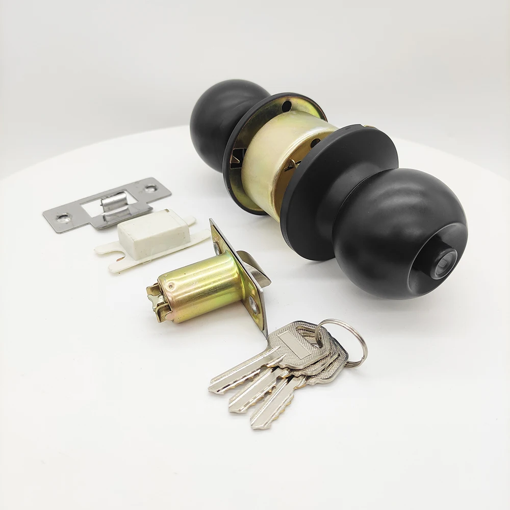 Entrance Round Ball Shape Knob Lock Home Door knob Lock set with 3 Keys
