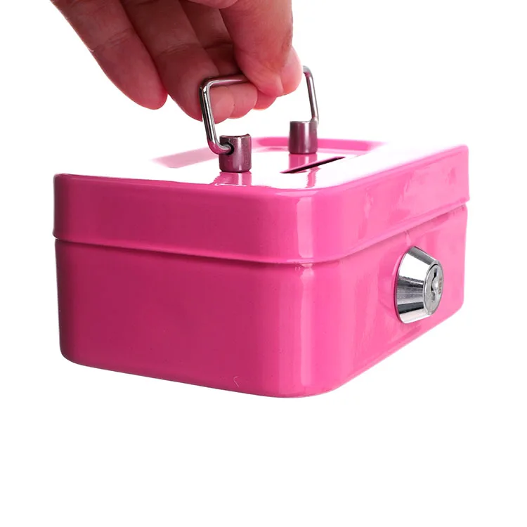 Custom Bulk Buy Money Box Colors Decorations For Home Money Saving Box  Handheld Metal Piggy Bank With Lock