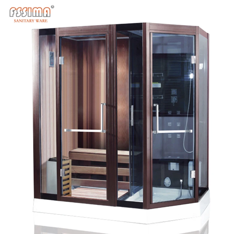 Bathroom dry shower 2 person steam and sauna bath shower cabin