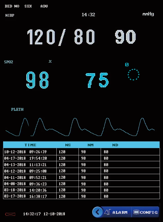 Transport monitor CE ISO Approved Medical machine Hospital Outpatient vital sign patient monitor