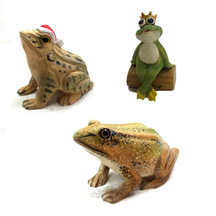 new arrival cute christmas decorative wood frog