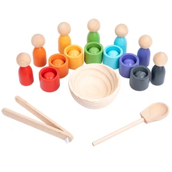 Baby Fisher Price Interactive Baby And Toddler Toy Peg Doll Balls In Cups Montessori Toy Wooden Sorter Game Educational toi