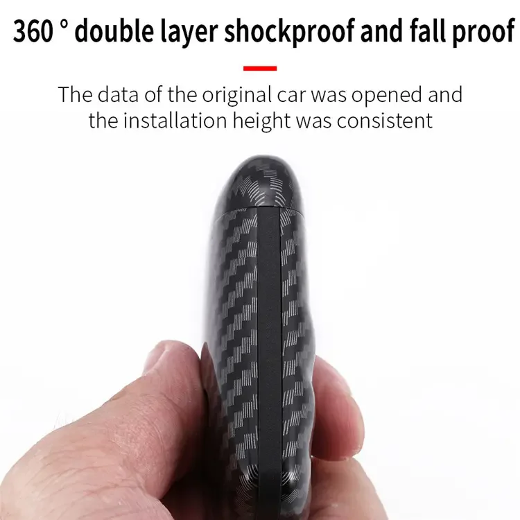 Car accessories manufacture remote key silicone carbon fiber case shell holder protection cover for K9 smart four button