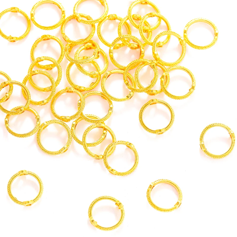 100pcs/bag 6 8 10 mm Mix Vintage Bead Ring Spacer Beads Cap DIY Bracelet Beads For jewelry Making Accessories Finding V152
