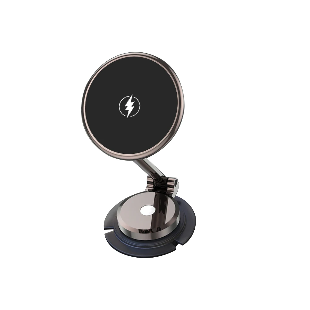 15W Zinc Alloy Strong Magnetic Car Phone holder Wireless Charger Charging Stand Mobile Holder